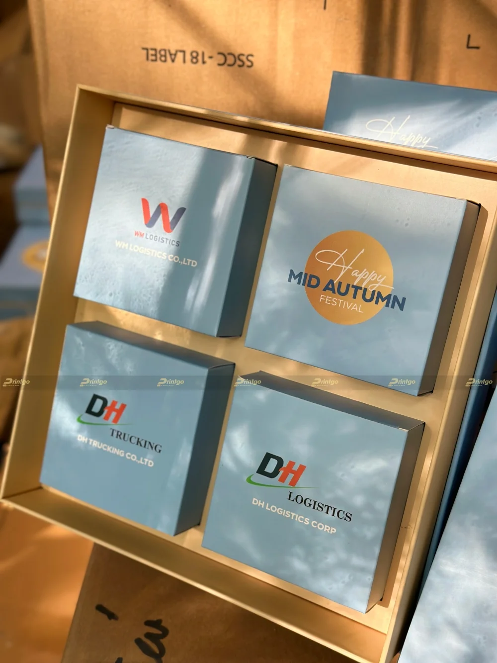Dự án thiết kế và in hộp đựng bánh Trung thu DH Logistics