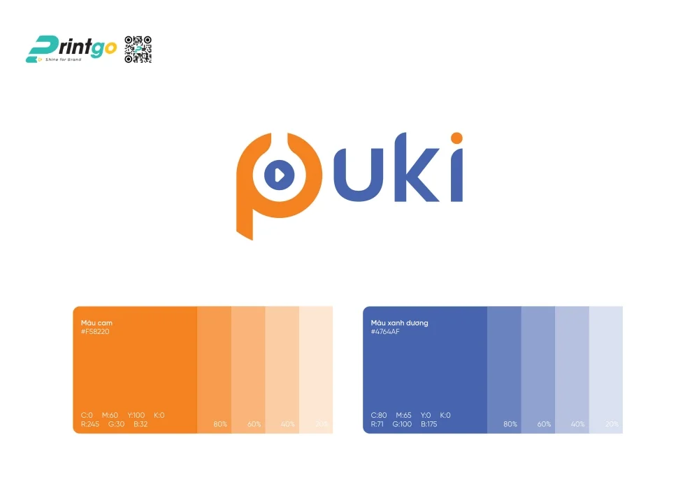Màu sắc trong thiết kế logo công nghệ Puki