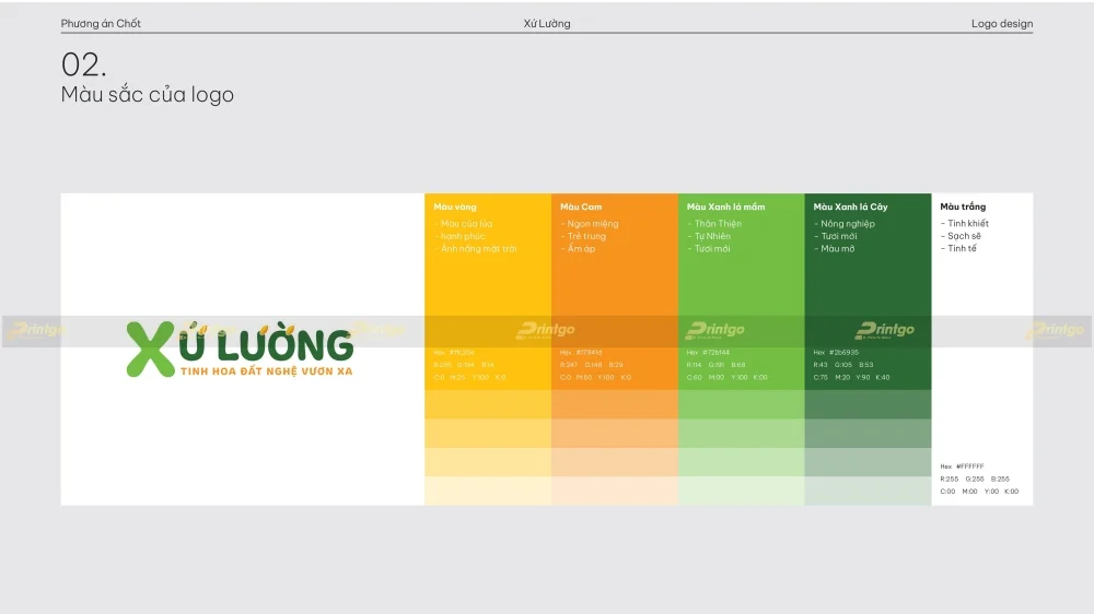 Màu sắc trong thiết kế logo Xứ Lường