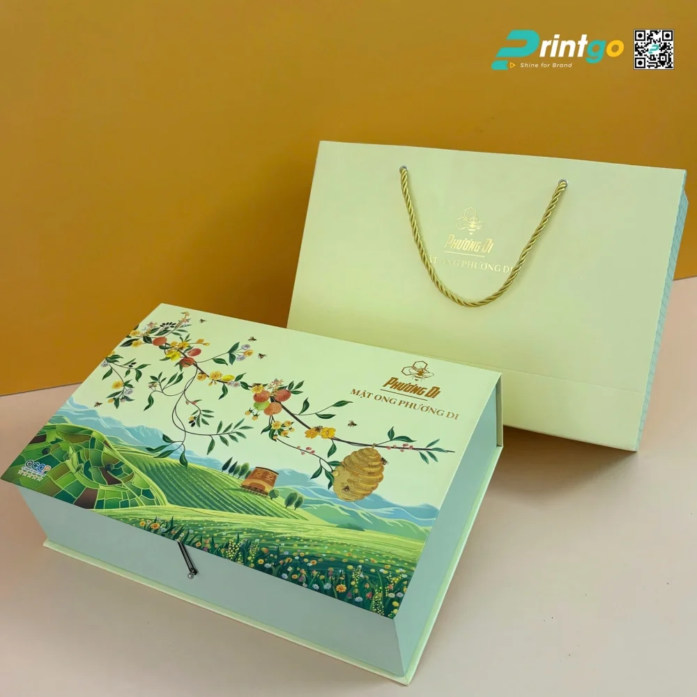 Thiết kế hộp đựng mật ong Phương Di truyền tải thông điệp an toàn, tự nhiên
