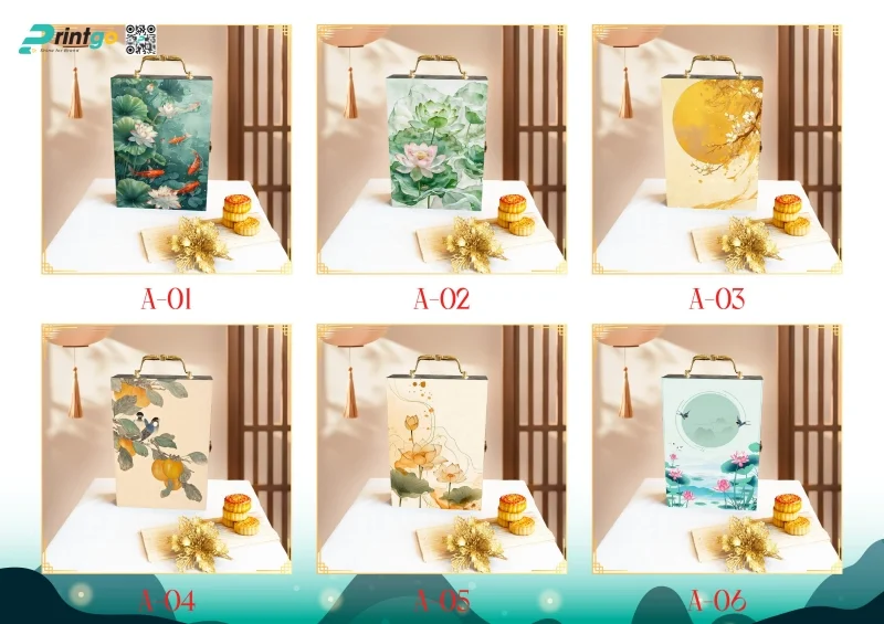 Những mẫu hộp bánh trung thu sơn mài ấn tượng 2025