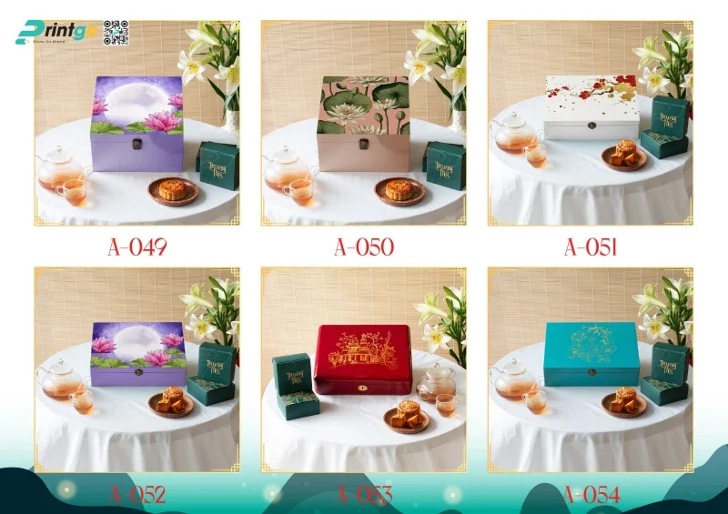 Những mẫu hộp bánh trung thu sơn mài được sản xuất tại Printgo