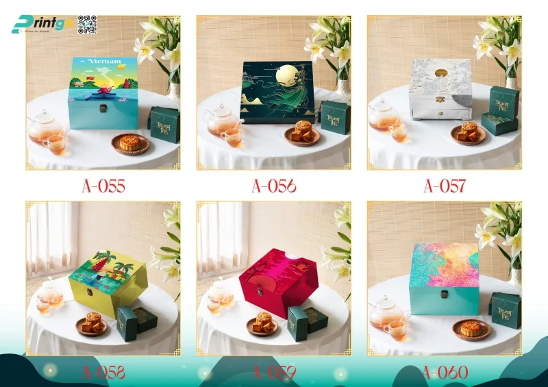 Những mẫu hộp bánh trung thu sơn mài được sản xuất thủ công