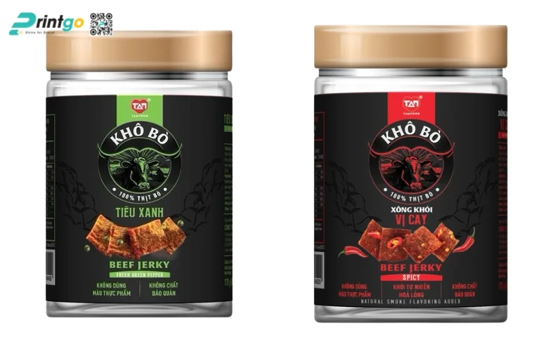 Bao bì bò khô dạng lọ, hũ 