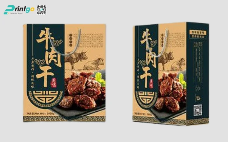 Túi giấy ivory đựng bò khô