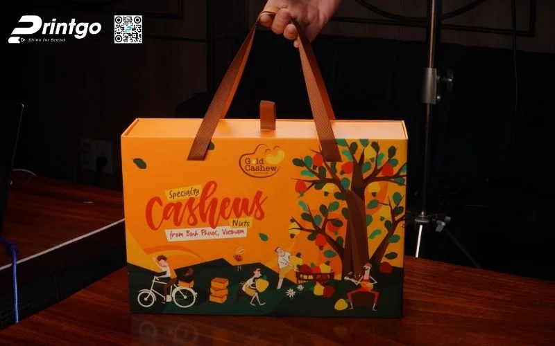 Bao bì hạt điều dạng hôp cứng cao cấp