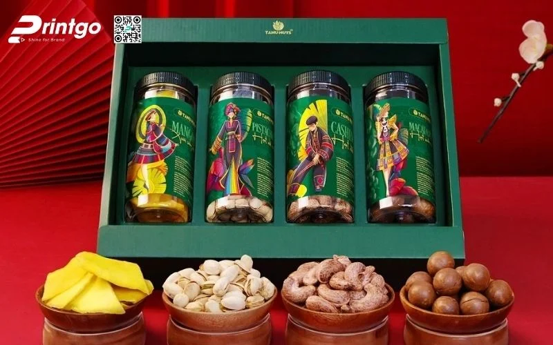 Bao bì hạt điều dạng hôp cứng cao cấp