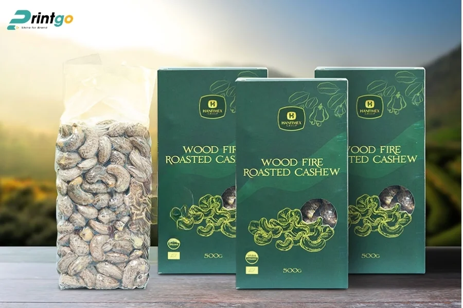 Mẫu hộp giấy đựng hạt điều bằng carton mềm