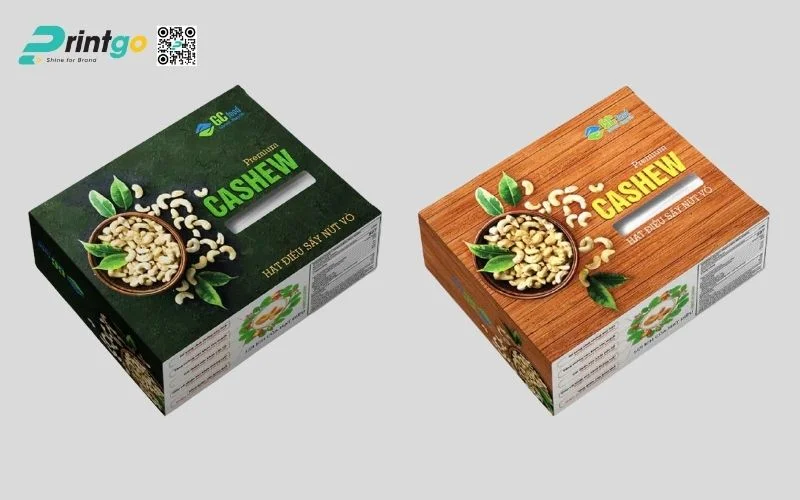 Bao bì hạt điều dạng hộp mềm