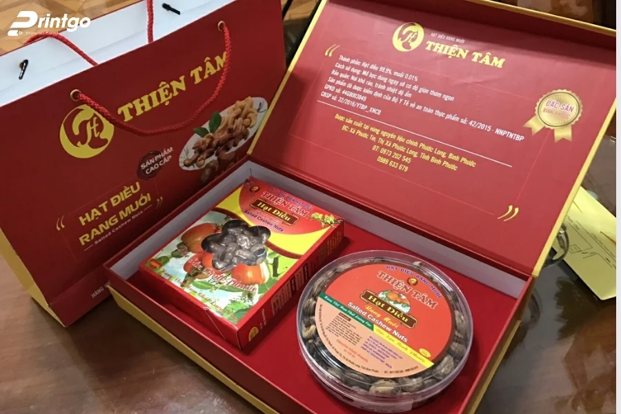 Hộp giấy đựng hạt điều quà tặng cao cấp