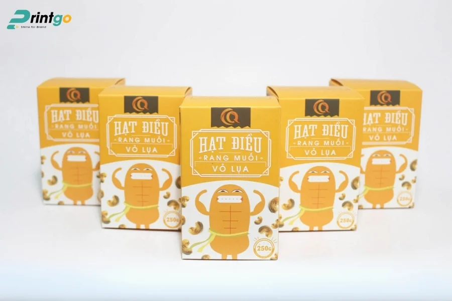 Mẫu hộp giấy đựng hạt điều bằng carton mềm