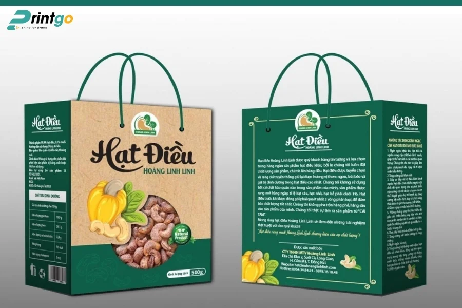Bao bì hạt điều dạng túi cao cấp