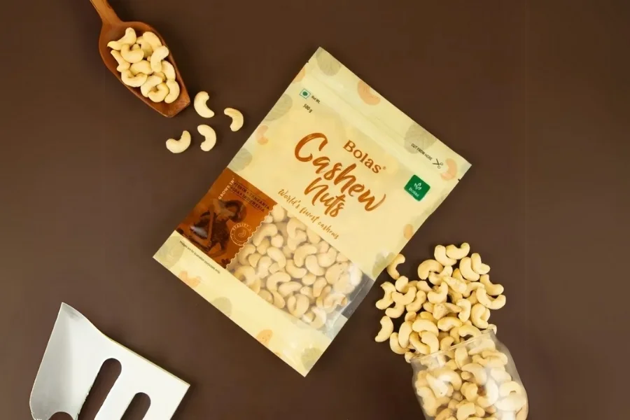 Mẫu bao bì đựng hạt điều xuất khẩu