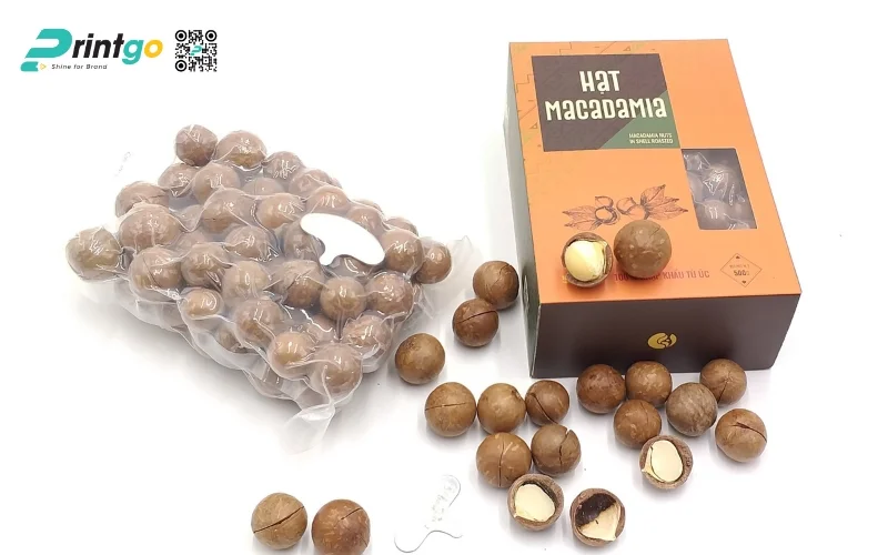 Mẫu bao bì macca dạng hộp mềm