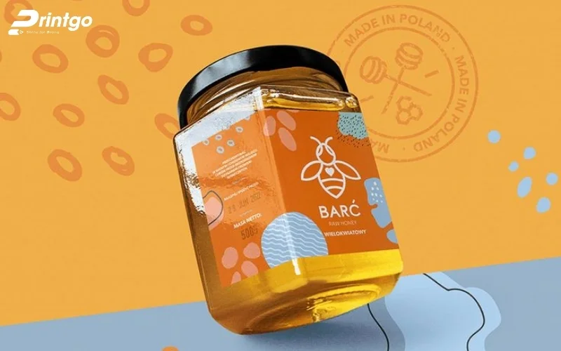 Mẫu bao bì mật ong dạng hũ
