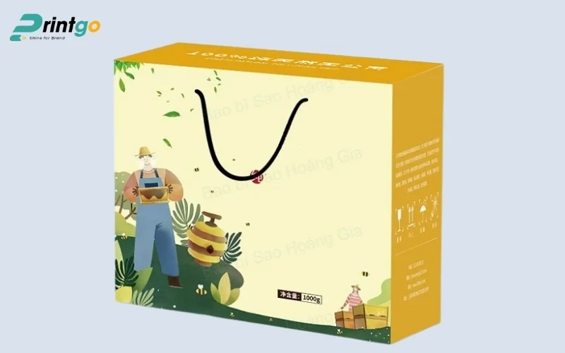 Bao bì mật ong gam màu vàng cam