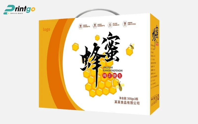 Bao bì mật ong với gam màu vàng trắng