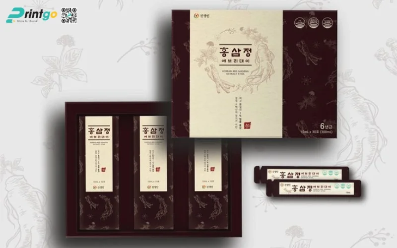  Bao bì sâm dạng hộp carton mềm 