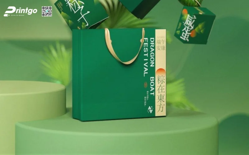 Mẫu bao bì đựng sâm dạng túi giấy ivory