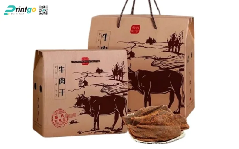 Hộp giấy đựng bò khô carton sóng 