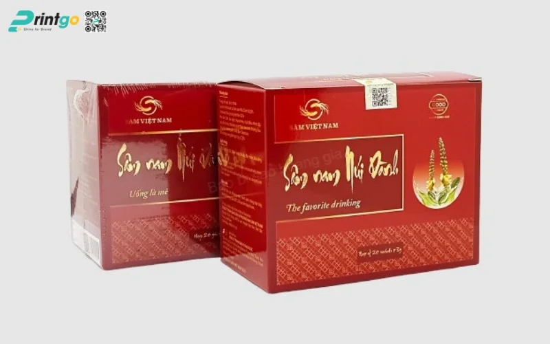  Bao bì sâm dạng hộp carton mềm 