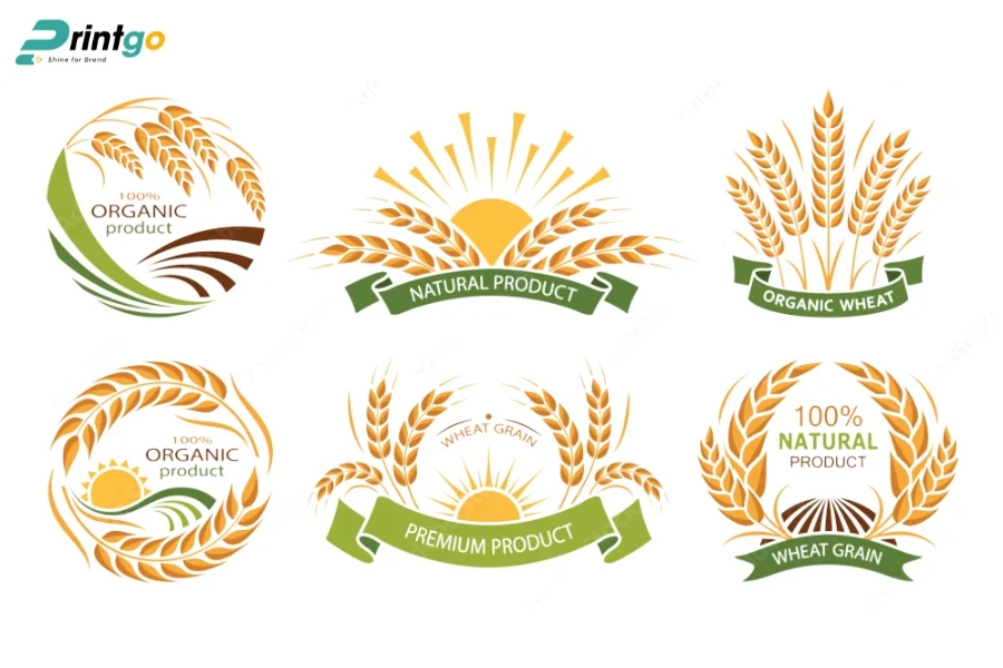 Logo nông sản cho sản phẩm lúa gạo