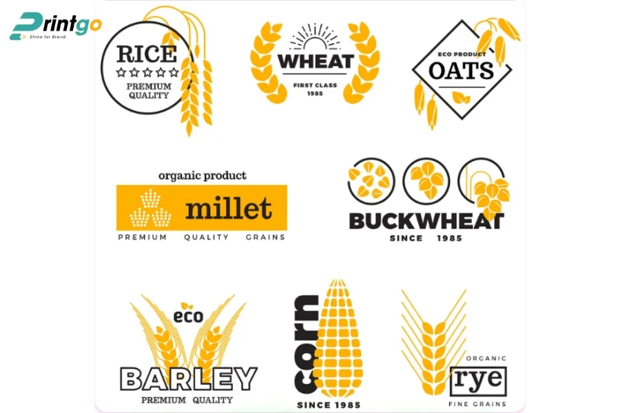 Mẫu logo gạo phá cách