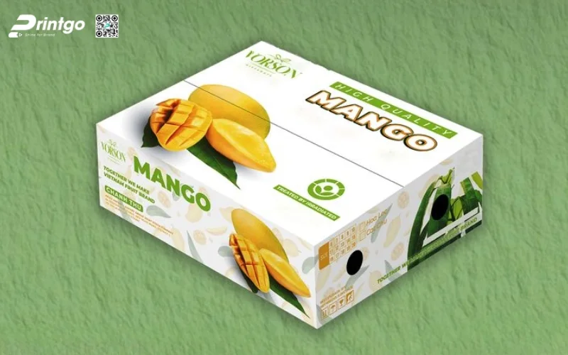 Thùng carton đựng xoài dạng nắp gài Thùng carton đựng xoài dạng nắp gài