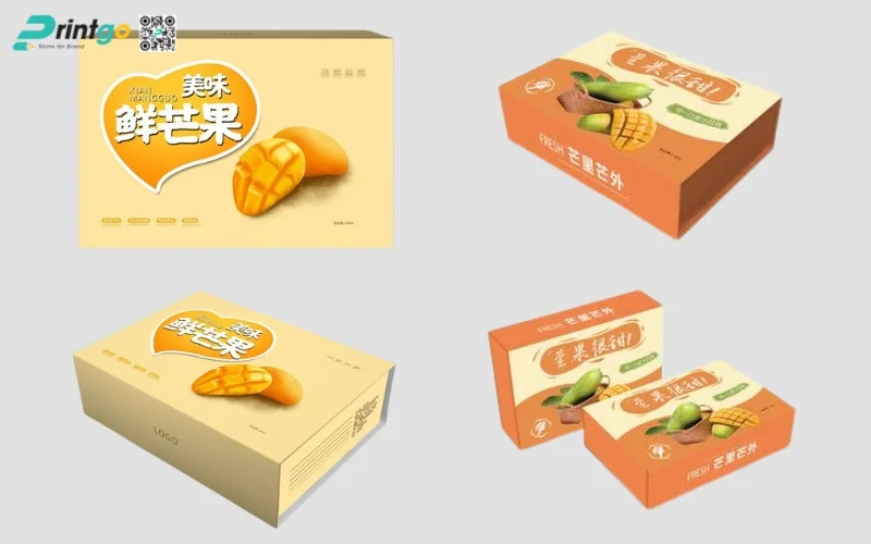 Thùng carton đựng xoài dạng nắp gài Thùng carton đựng xoài dạng nắp gài
