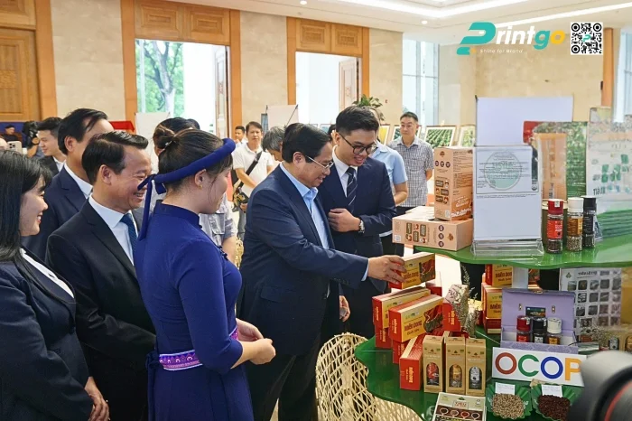 Thủ tướng Chính phủ Phạm Minh Chính thăm gian hàng Miến dong Bình Liêu