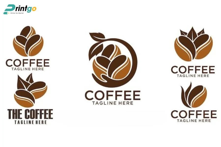 Logo cà phê phong cách biểu tượng đặc trưng