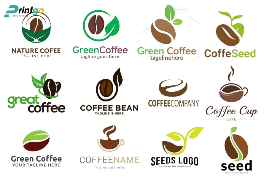 Logo cà phê mang đặc trưng của địa phương