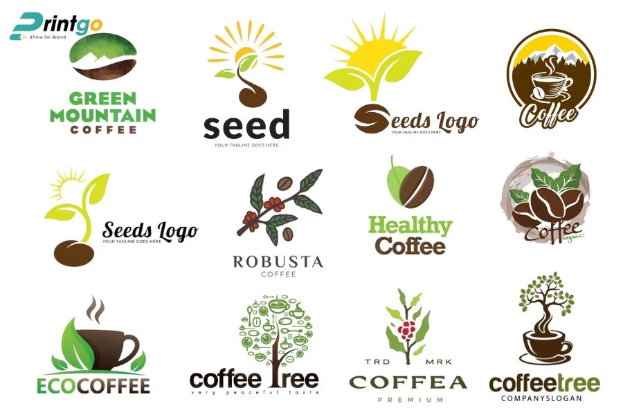 Logo cà phê mang đặc trưng của địa phương