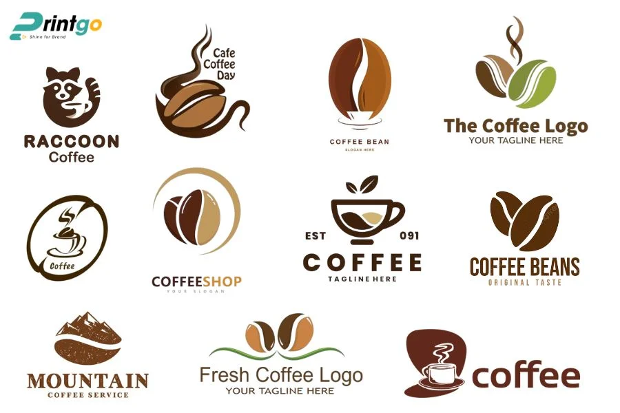 Logo cà phê hướng xuất khẩu chuẩn quốc tế