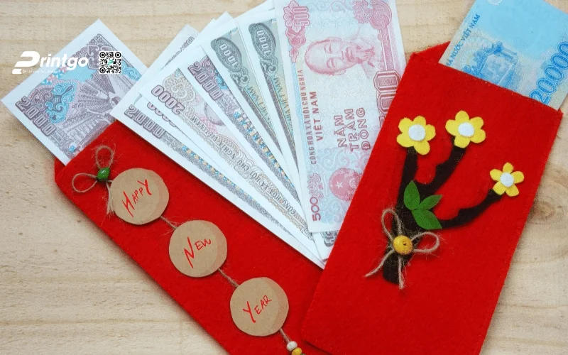 Bai lì xì Happy New Year tối giản 