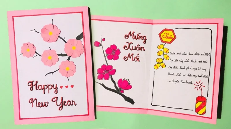 Thiệp Tết Mừng Xuân Mới 