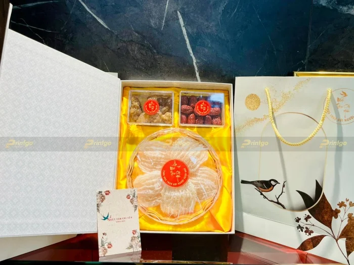 Dự án thiết kế và in hộp đựng yến Nhất Tâm Chi Yến do Printgo thực hiện