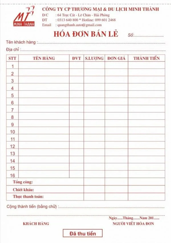 font chữ in hóa đơn cần tính dễ đọc ở kích thước nhỏ