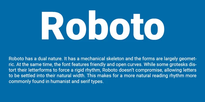 font chữ in hóa đơn Roboto