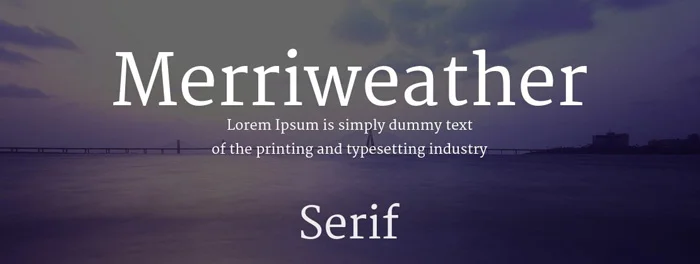 Font chữ in sách Merriweather