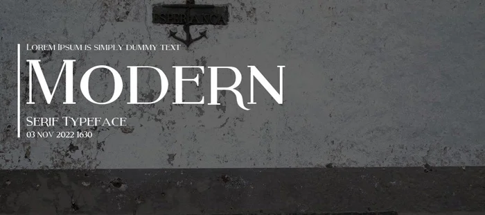 Font chữ in sách Modern Serif