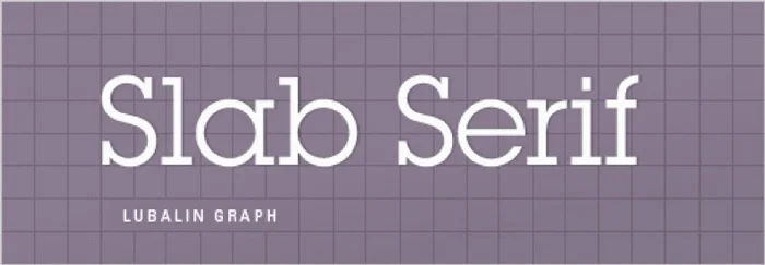 Font chữ in sách Slab Serif