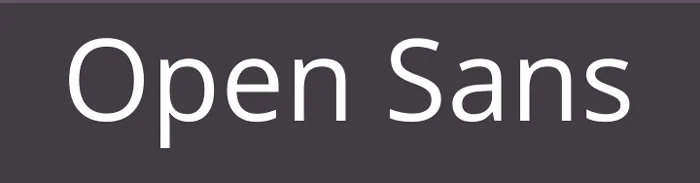 Font chữ thiết kế Logo Open Sans