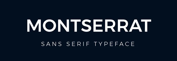 Font chữ thiết kế poster Montserrat