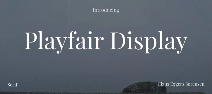 Font chữ thiết kế poster Playfair Display