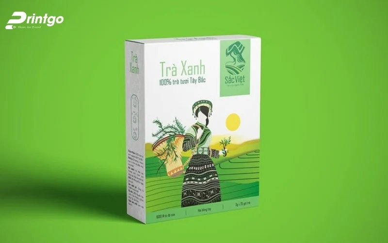 Bao bì trà hộp carton mềm 