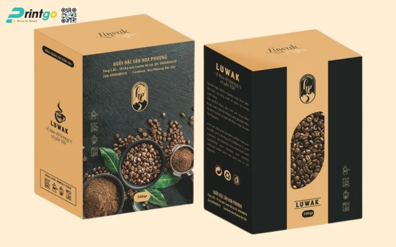 Mẫu in bao bì đựng cà phê bằng hộp mềm