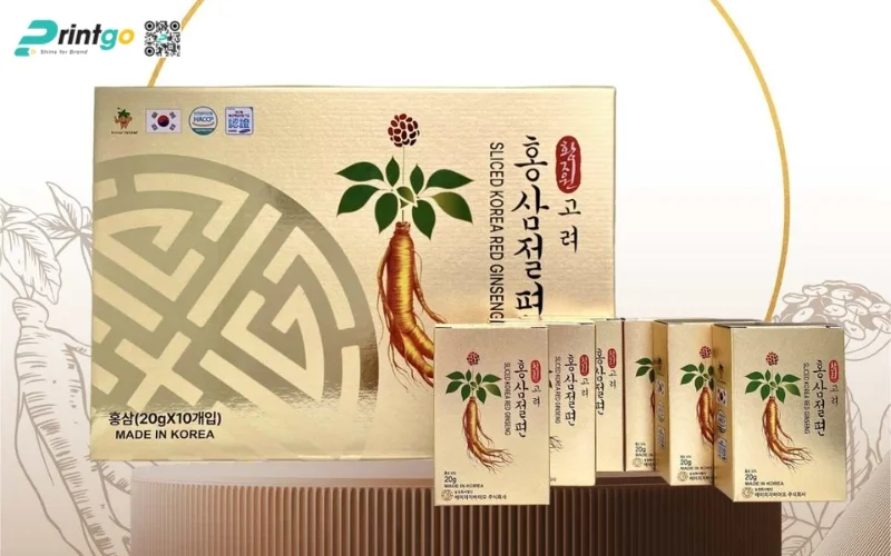 Mẫu in hộp sâm carton sóng in Flexo tiết kiệm Mẫu in hộp sâm carton sóng in Flexo tiết kiệm