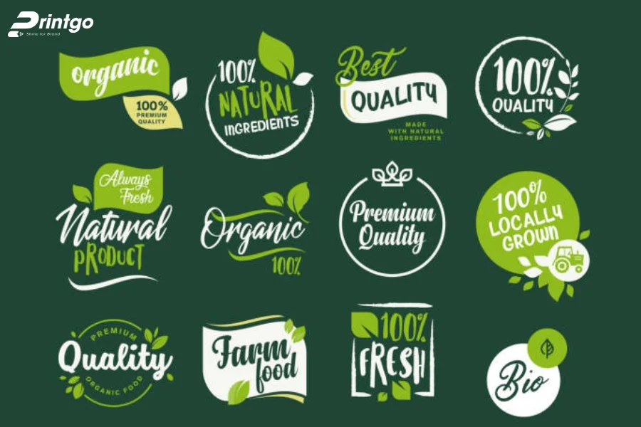 Mẫu logo nông sản Việt kết hợp chữ phong cách hiện đại