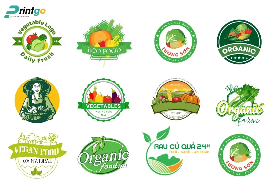 Logo nông sản dành cho ngành hàng rau củ sạch